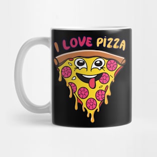 Funny I Love Pizza Slice Design Mug